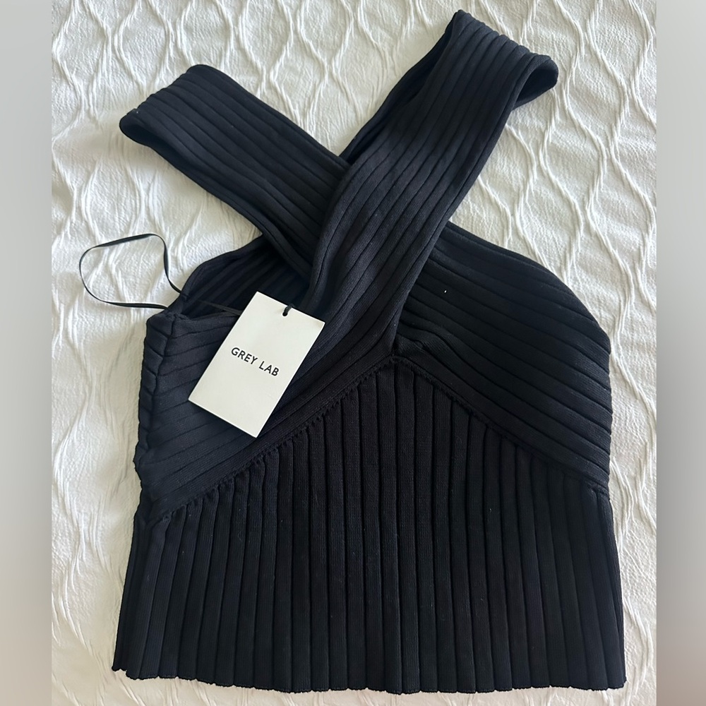 Vici - black Sandee Knit Off the Shoulder top